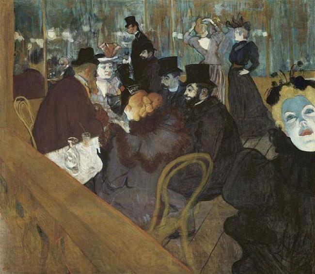 Henri de toulouse-lautrec Self portrait in the crowd, at the Moulin Rouge Spain oil painting art